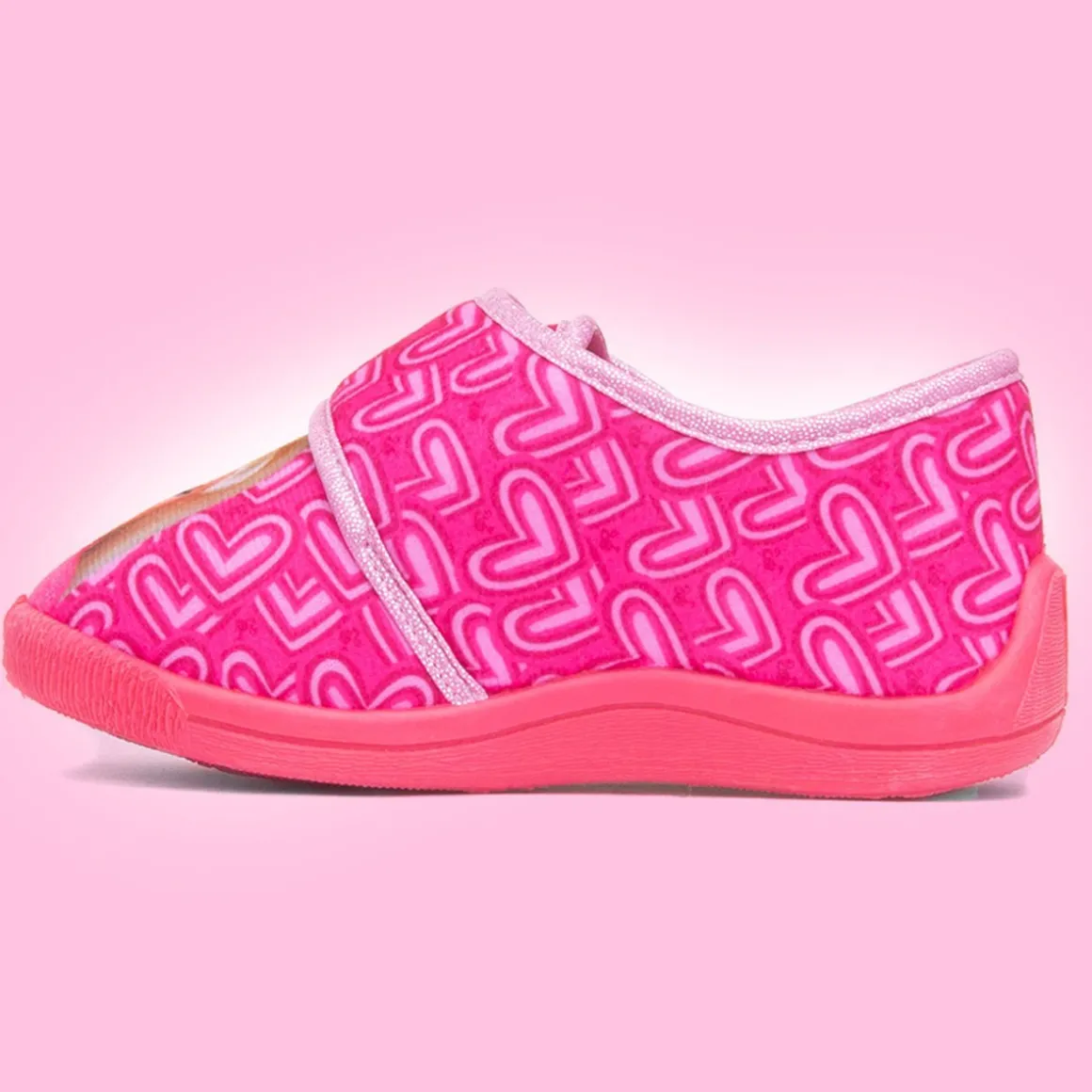 Barbie Kids Fuchsia Easy Fasten Slipper