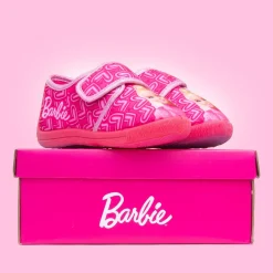 Barbie Kids Fuchsia Easy Fasten Slipper