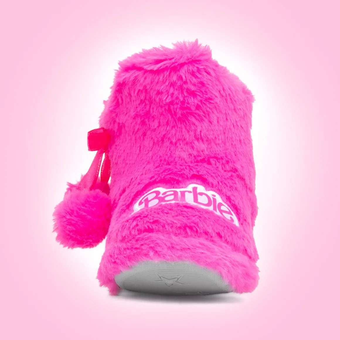 Barbie Kids Pink Bootie Slipper