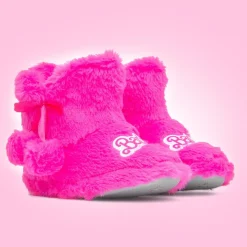 Barbie Kids Pink Bootie Slipper