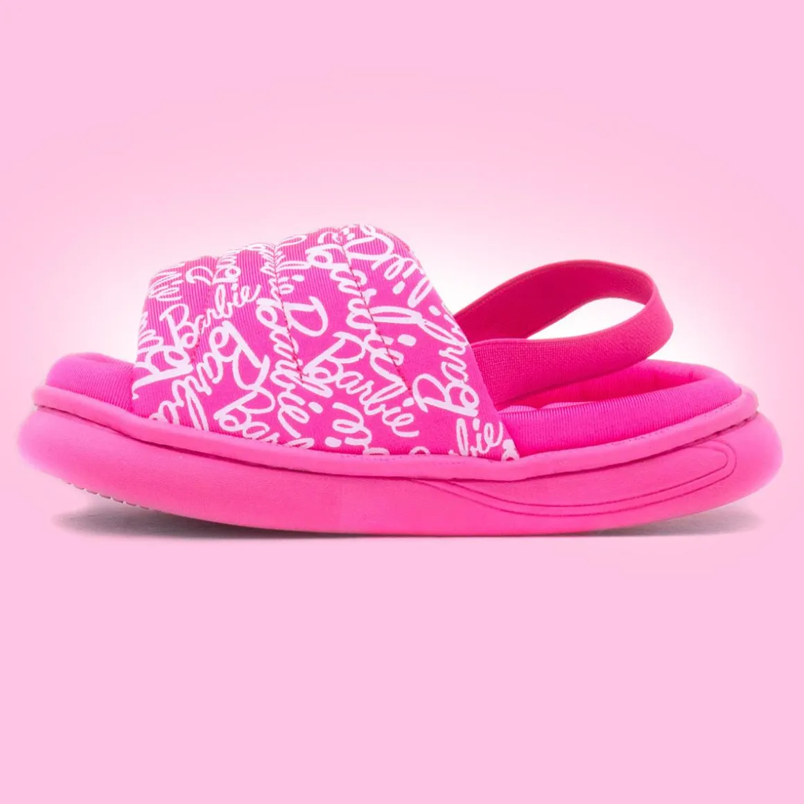 Barbie Kids Pink Open Toe Mule Slipper