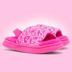 Barbie Kids Pink Open Toe Mule Slipper