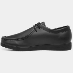 Beckett Bailey Mens Coated Leather Black Shoe