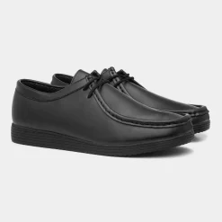 Beckett Bailey Mens Coated Leather Black Shoe