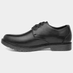 Beckett Bertie Mens Black Plain Lace Up Shoe