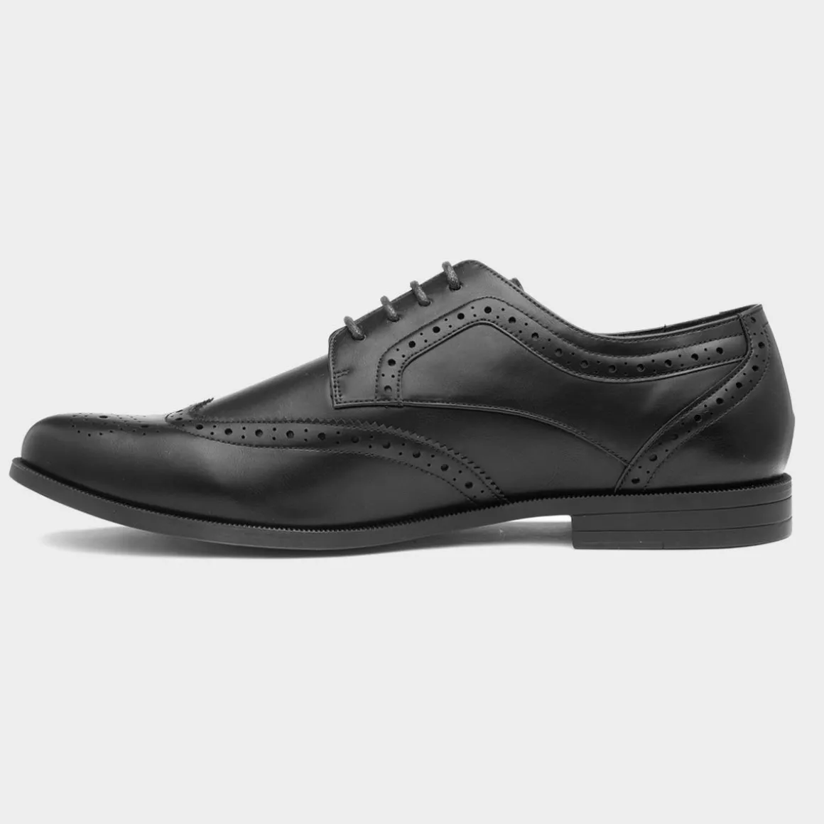Beckett Billy Mens Black Lace Up Brogue Shoe