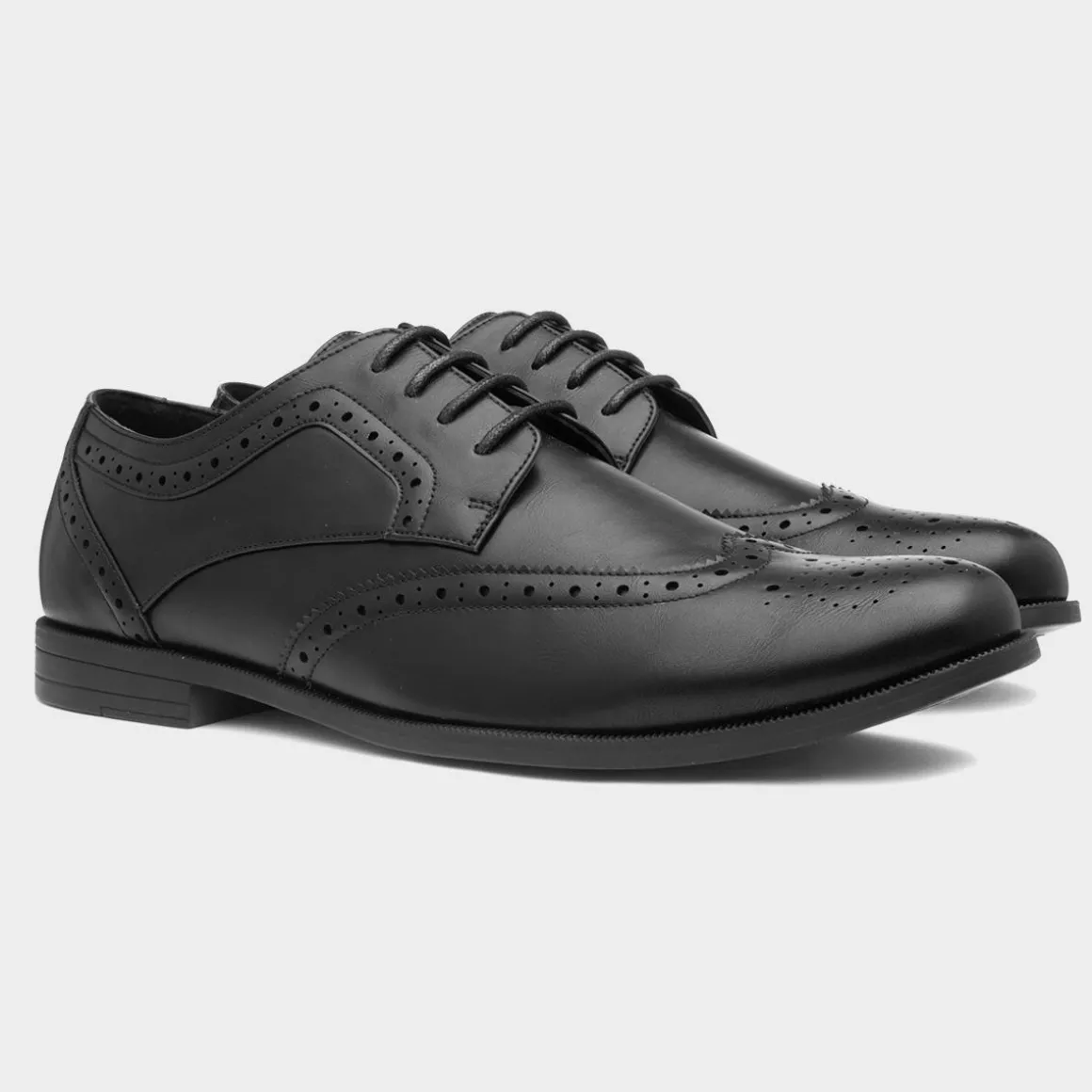 Beckett Billy Mens Black Lace Up Brogue Shoe