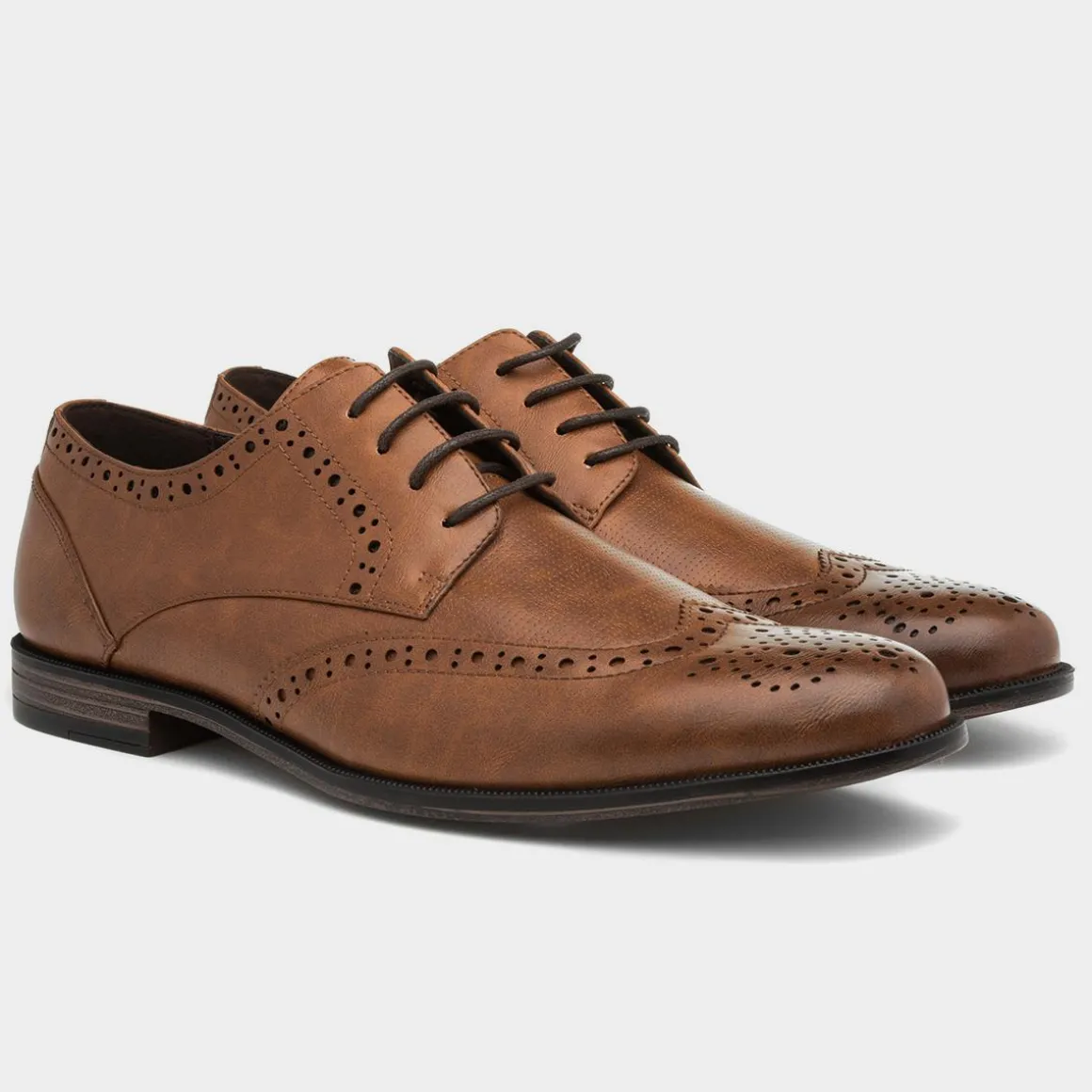 Beckett Billy Mens Lace Up Tan Brogue Shoe