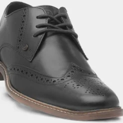 Ben Sherman Andy Mens Black Leather Brogue Shoe