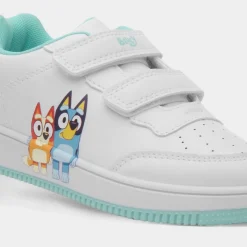 Bluey Kids White & Blue Easy Fasten Trainer