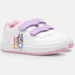 Bluey Kids White & Purple Easy Fasten Trainer