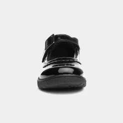 Buckle My Shoe Avon Girls Black Easy Fasten Shoe