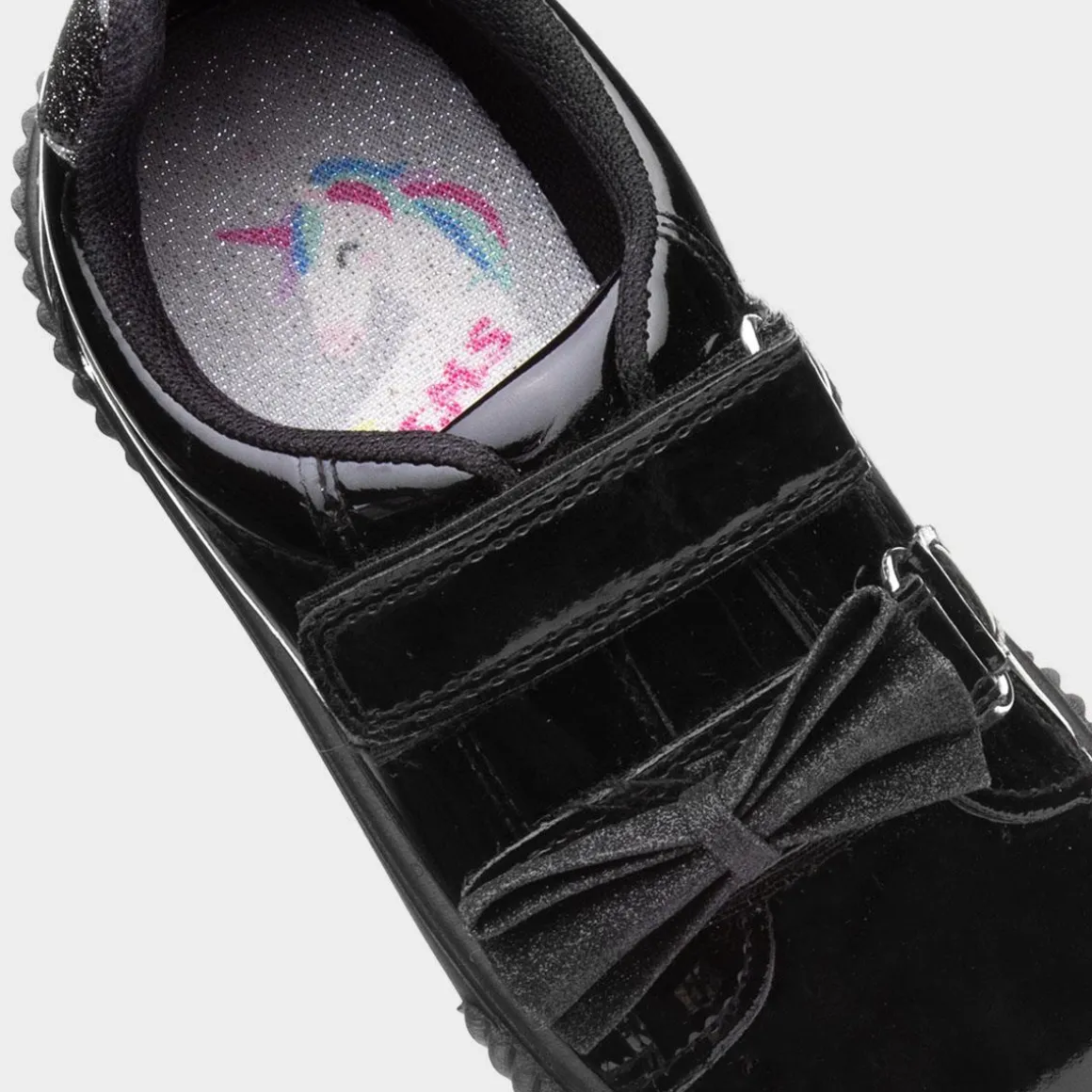 Buckle My Shoe Bette Girls Black Patent Shoe