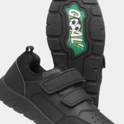 Buckle My Shoe Boys Black Easy Fasten Shoe