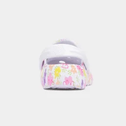 Cannock Girls White Flower Print EVA Clog