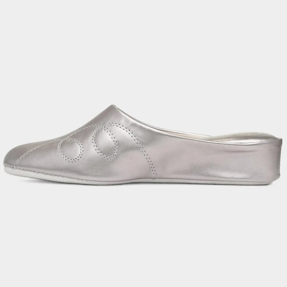 Cincasa Mahon Womens Metallic Mule Leather Slipper