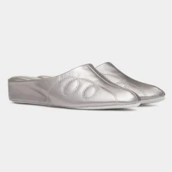Cincasa Mahon Womens Metallic Mule Leather Slipper