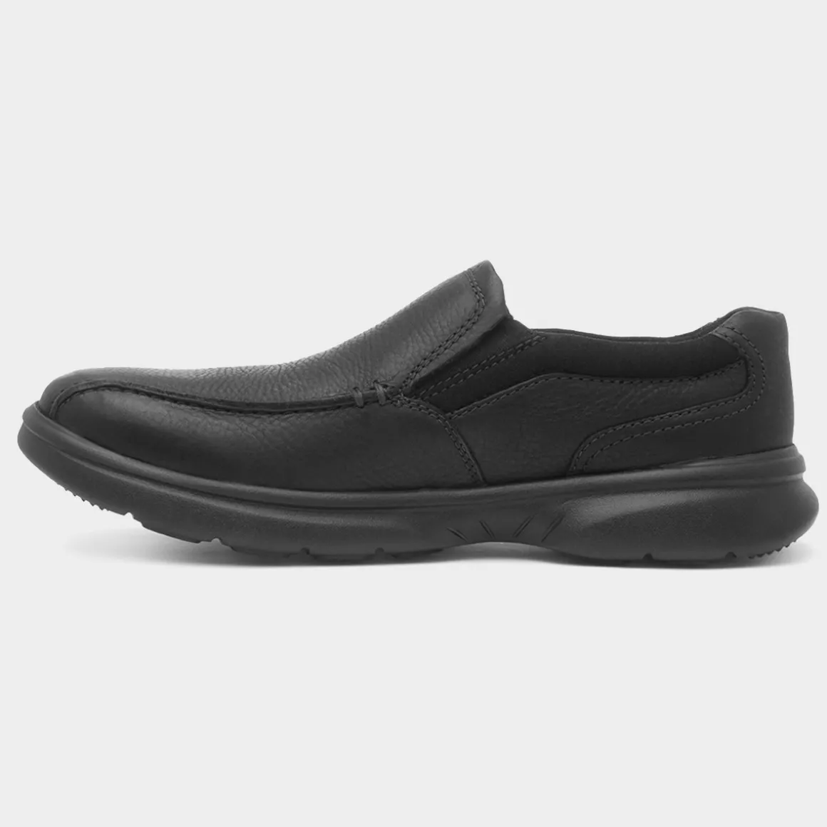 Clarks Bradley Step Back Mens Black Leather Shoe