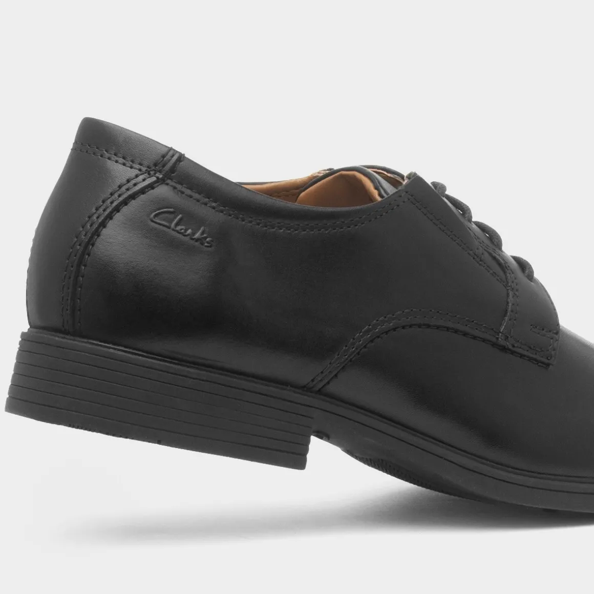 Clarks Tilden Plain Mens Black Formal Leather Shoe