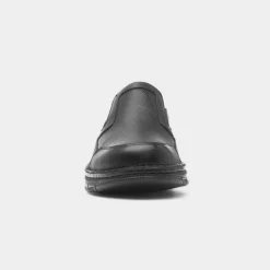 Comfy Steps Abe Mens Black Slip On Leather Shoe