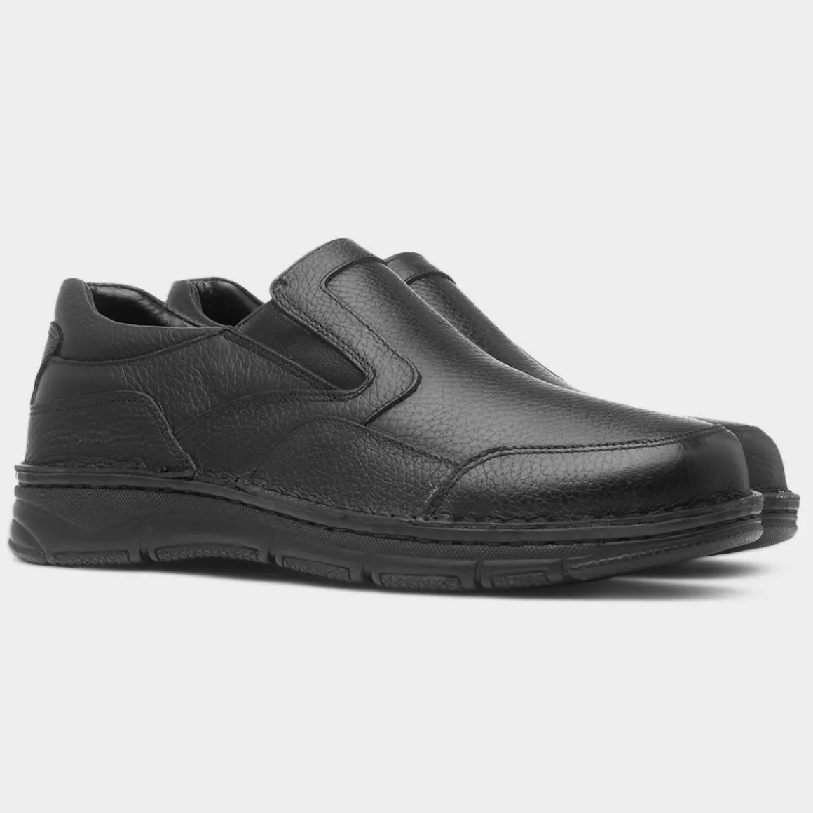 Comfy Steps Abe Mens Black Slip On Leather Shoe