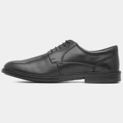Comfy Steps Dayton Mens Black Leather Shoe