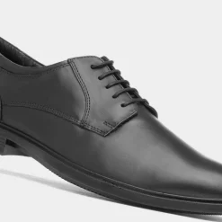 Comfy Steps Dayton Mens Black Leather Shoe