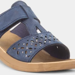Comfy Steps Fethiye Womens Navy Mule Sandal