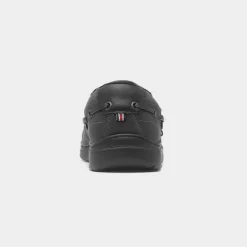 Comfy Steps Harlan Mens Black Boat Shoe