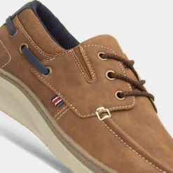 Comfy Steps Harlan Mens Tan Boat Shoe