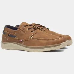 Comfy Steps Harlan Mens Tan Boat Shoe