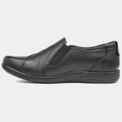 Comfy Steps Jemima Womens Black Leather Shoe