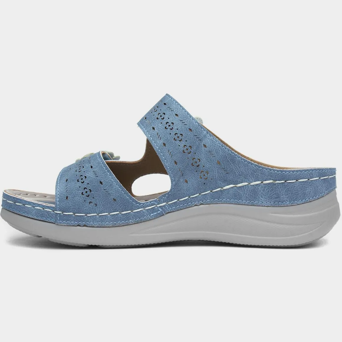 Comfy Steps Madeira Womens Blue Sandal