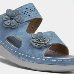 Comfy Steps Madeira Womens Blue Sandal