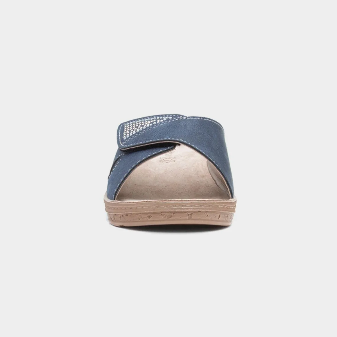 Comfy Steps Nice Womens Blue Mule Sandal