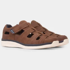 Comfy Steps Ramsay Mens Tan Fisherman Shoe