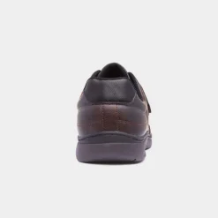 Comfy Steps Richard Mens Brown Easy Fasten Shoe