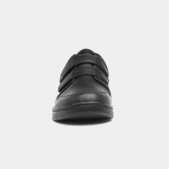 Comfy Steps Richard Mens Black Easy Fasten Shoe