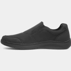 Comfy Steps Roland Mens Black Slip On Shoe