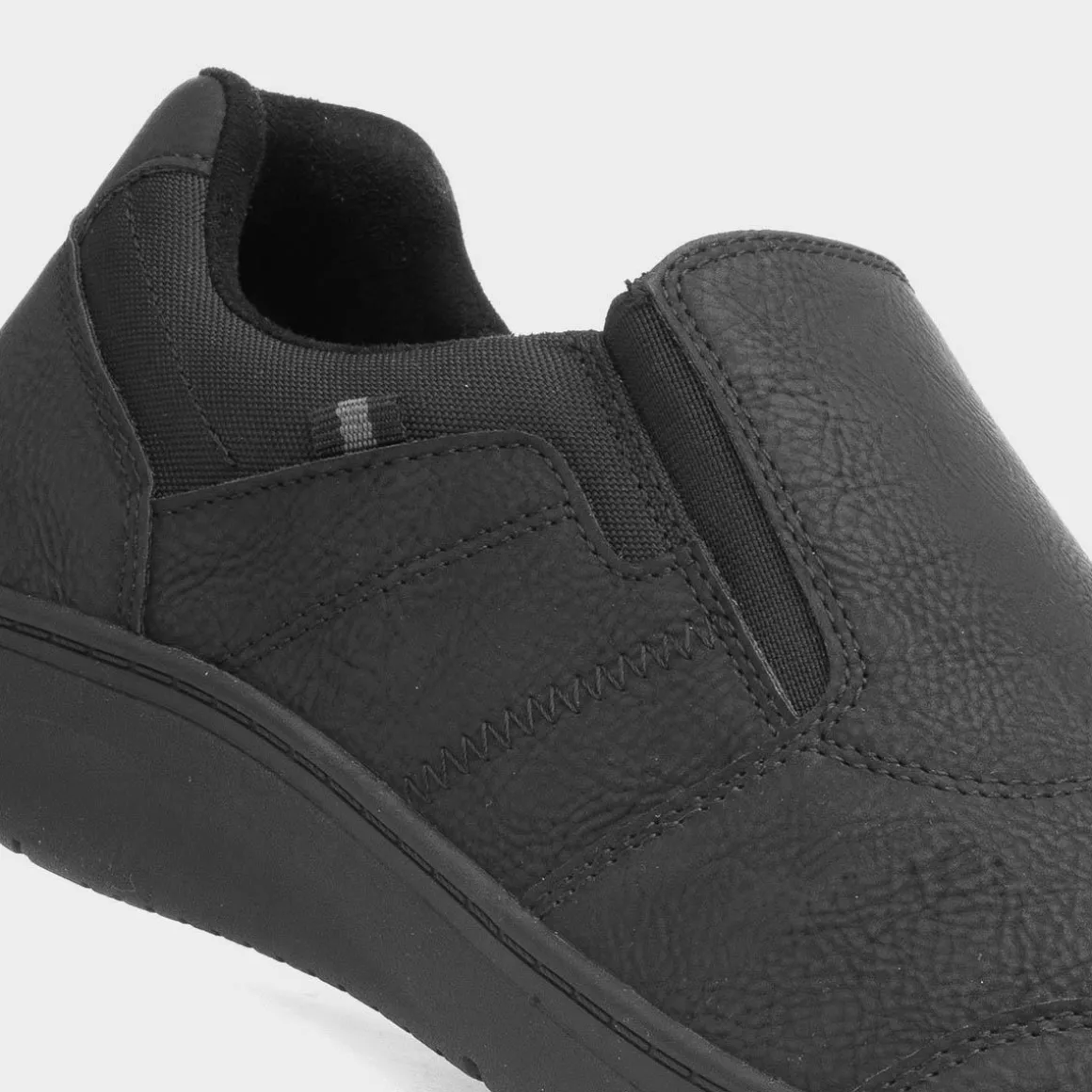 Comfy Steps Roland Mens Black Slip On Shoe