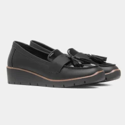 Comfy Steps Yvonne Womens Black Loafer