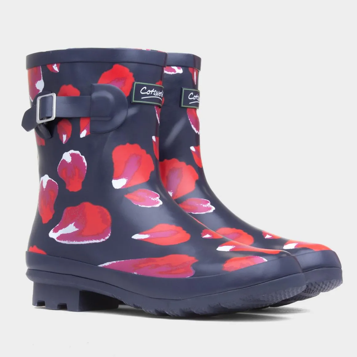 Cotswold Badminton Womens Navy Petal Welly