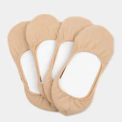 Crawley Womens 4 Pack Nude Shoe Liners