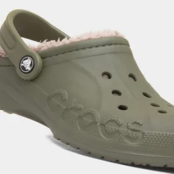 Crocs Baya Womens Green Warm Lined EVA Clog