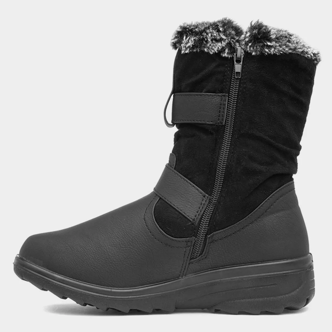 Cushion Walk Ace Womens Black Calf Boot