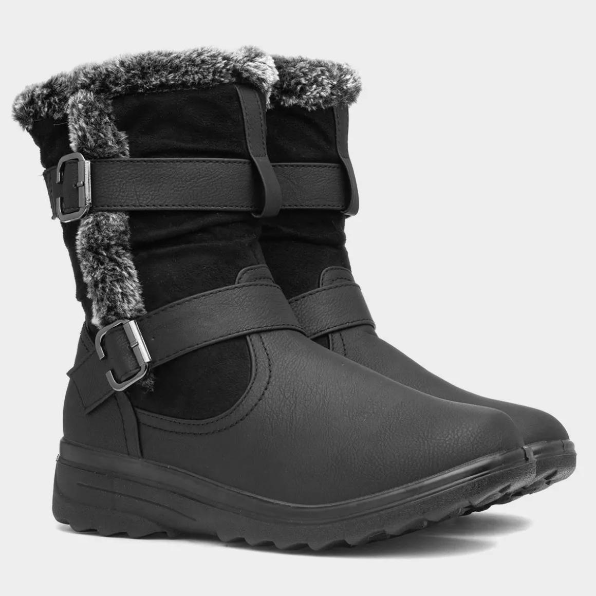 Cushion Walk Ace Womens Black Calf Boot