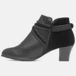Cushion Walk Andrea Womens Black Heeled Boot