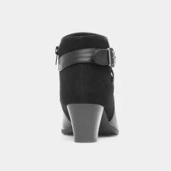 Cushion Walk Andrea Womens Black Heeled Boot