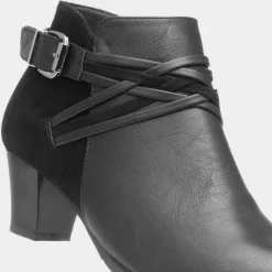 Cushion Walk Andrea Womens Black Heeled Boot