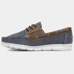 Cushion Walk Ant Mens Navy & Brown Boat Shoe